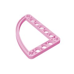 Technic Beam 5 x 7 L-Shape with Quarter Ellipse Thin #32251 Bright Pink