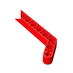 Technic Beam 1 x 9 Bent (7 - 3) Thick #32271 Red