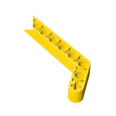 Technic Beam 1 x 9 Bent (7 - 3) Thick #32271 Yellow