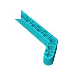 Technic Beam 1 x 9 Bent (7 - 3) Thick #32271  Medium Azure Gobricks