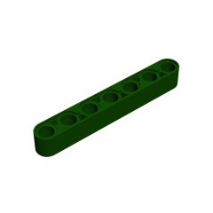 Technic Beam 1 x 7 Thick #32524 Dark Green Gobricks 1 KG