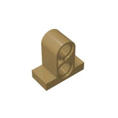 Technic Pin Connector Plate 1 x 2 x 1 2/3 - Two Holes On Top #32530 Dark Tan