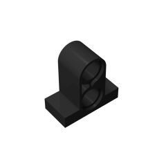 Technic Pin Connector Plate 1 x 2 x 1 2/3 - Two Holes On Top #32530 Black