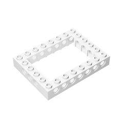 Technic Brick 6 x 8 with Open Center 4 x 6  #32532 White 10 pieces