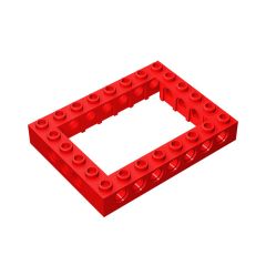 Technic Brick 6 x 8 with Open Center 4 x 6  #32532 Red