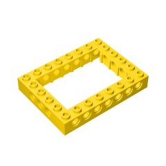 Technic Brick 6 x 8 with Open Center 4 x 6  #32532 Yellow