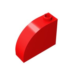 Brick Curved 1 x 3 x 2 #33243 Red