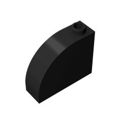 Brick Curved 1 x 3 x 2 #33243 Black