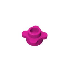 Plant, Flower, Plate Round 1 x 1 with 4 Petals #33291 Magenta