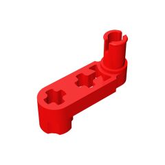 Technic, Liftarm, Modified Crank / Pin 1 x 3 - Axle Holes #33299 Red