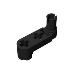 Technic, Liftarm, Modified Crank / Pin 1 x 3 - Axle Holes #33299 Black 10 pieces