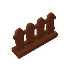 Picket Fence 1 x 4 x 2 #33303 Reddish Brown