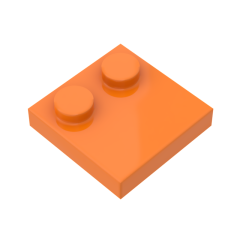 Plate Special 2 x 2 with Only 2 studs #33909 Orange
