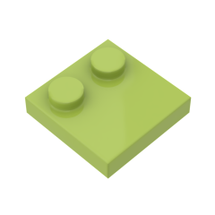 Plate Special 2 x 2 with Only 2 studs #33909 Lime
