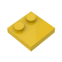 Plate Special 2 x 2 with Only 2 studs #33909 Yellow
