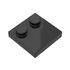 Plate Special 2 x 2 with Only 2 studs #33909 Black 10 pieces