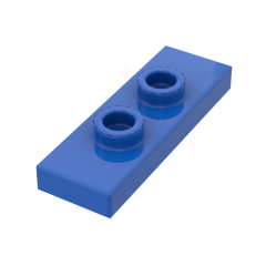 Plate Special 1 x 3 with 2 Studs with Groove and Inside Stud Holder (Jumper) #34103 Blue