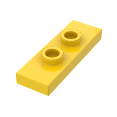 Plate Special 1 x 3 with 2 Studs with Groove and Inside Stud Holder (Jumper) #34103 Yellow
