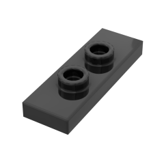 Plate Special 1 x 3 with 2 Studs with Groove and Inside Stud Holder (Jumper) #34103 Black
