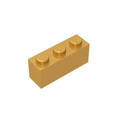 Brick 1 x 3 #3622 Pearl Gold