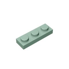 Plate 1 x 3 #3623 Sand Green 10 pieces