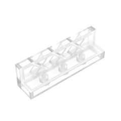 Fence 1 x 4 x 1 #3633 Trans-Clear Gobricks