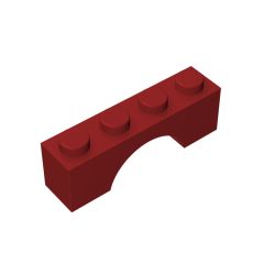 Arch 1 x 4 Brick #3659 Dark Red 1 KG