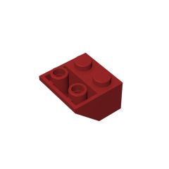 Slope Inverted 45 2 x 2 - Ovoid Bottom Pin, Bar-sized Stud Holes #3660 Dark Red