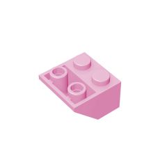 Slope Inverted 45 2 x 2 - Ovoid Bottom Pin, Bar-sized Stud Holes #3660 Bright Pink