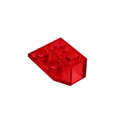 Slope Inverted 45 2 x 2 - Ovoid Bottom Pin, Bar-sized Stud Holes #3660 Trans-Red