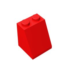 Slope 65 2 x 2 x 2 with Bottom Tube #3678 Red 10 pieces