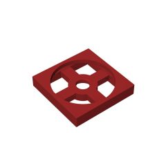 Turntable 2 x 2 Plate, Base #3680 Dark Red