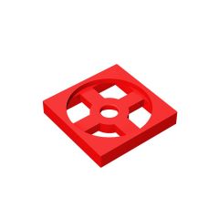 Turntable 2 x 2 Plate, Base #3680 Red
