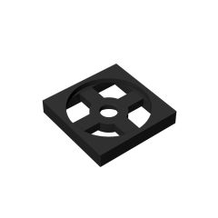 Turntable 2 x 2 Plate, Base #3680 Black 10 pieces