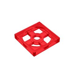 Turntable 2 x 2 Plate, Base #3680 Trans-Red
