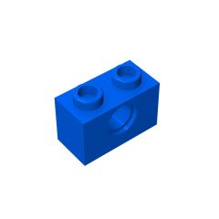 Technic Brick 1 x 2 [1 Hole] #3700 Blue