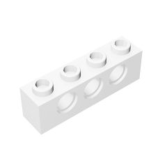 Technic Brick 1 x 4 [3 Holes] #3701 White