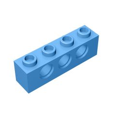 Technic Brick 1 x 4 [3 Holes] #3701 Medium Blue