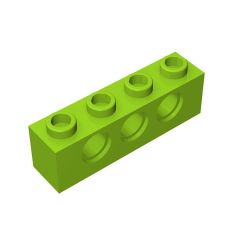 Technic Brick 1 x 4 [3 Holes] #3701 Lime