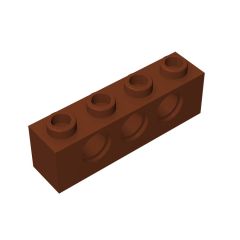 Technic Brick 1 x 4 [3 Holes] #3701 Reddish Brown