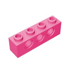 Technic Brick 1 x 4 [3 Holes] #3701 Dark Pink