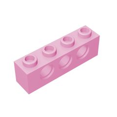 Technic Brick 1 x 4 [3 Holes] #3701 Bright Pink