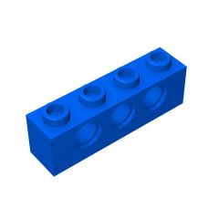 Technic Brick 1 x 4 [3 Holes] #3701 Blue
