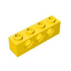Technic Brick 1 x 4 [3 Holes] #3701 Yellow