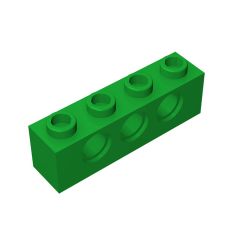 Technic Brick 1 x 4 [3 Holes] #3701 Green