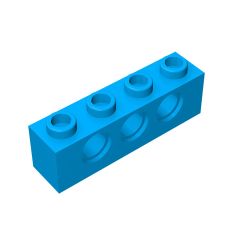 Technic Brick 1 x 4 [3 Holes] #3701 Dark Azure