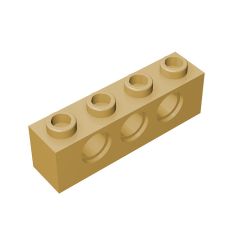 Technic Brick 1 x 4 [3 Holes] #3701 Tan