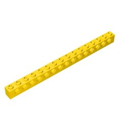 Technic Brick 1 x 16 [15 Holes] #3703 Yellow