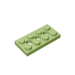 Technic Plate 2 x 4 3 Holes #3709 Olive Green