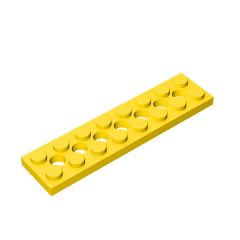 Technic Plate 2 x 8 [7 Holes] #3738 Yellow